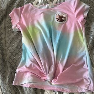Love glam girl tie dye cat shirt